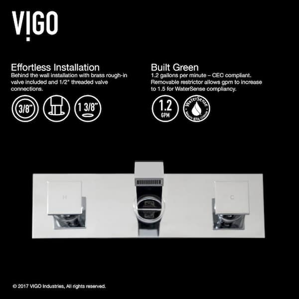 VIGO Titus Wall Mount Bathroom Faucet