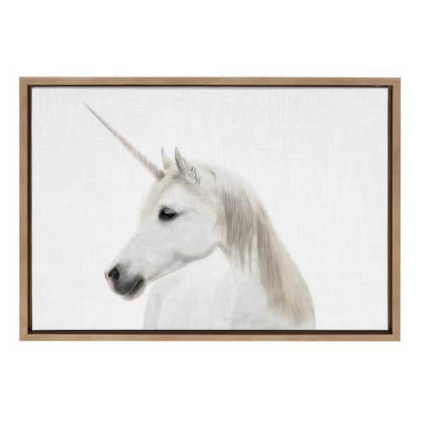 Kate and Laurel Sylvie "Unicorn" by Tai Prints Framed Canvas Wall Art