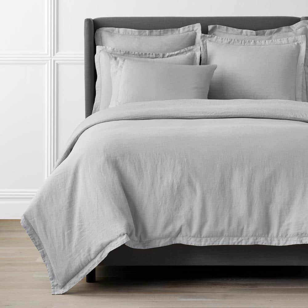 The Company Solid Washed Gray, Affordable Duvet Covers Queen