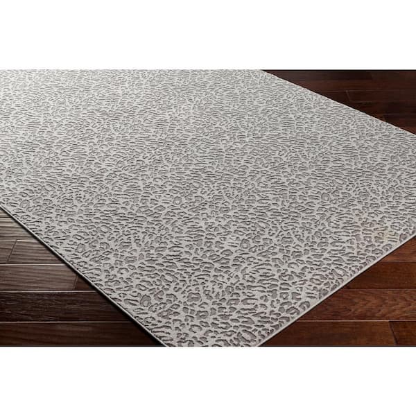 Tibetan Medium Grey 9 ft. x 12 ft. Modern Indoor Area Rug
