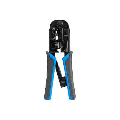 RJ11, RJ12, RJ45 Pass-Through 6-in-1 Modular Crimping Tool
