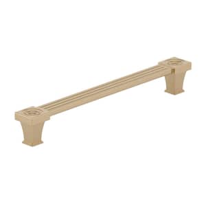Verona Collection 7 9/16 in. (192 mm) Grooved Champagne Bronze Transitional Rectangular Cabinet Bar Pull