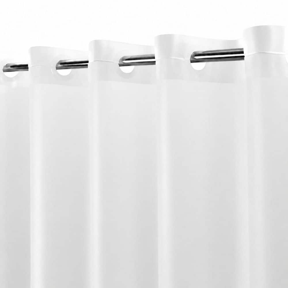 71 in. W x 74 in. L 8 Gauge Heavy Duty PEVA Shower Curtain in Frosted Waterproof Plastic PVC Free Bathroom price history on PriceWatchPro