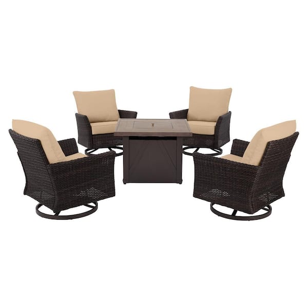 Home Depot Hampton Bay Patio Set With Fire Pit Patio Ideas