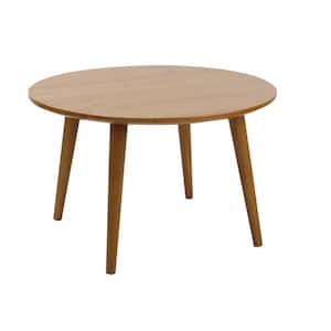 Mesa 28 in. Natural Round Solid Wood Top Coffee Table