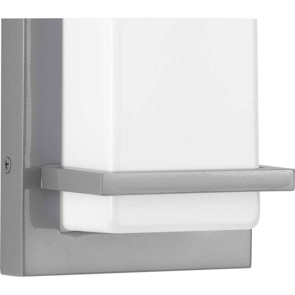 Z-1080 Metallic Gray LED Outdoor Wall Sconce with Acrylic Shade