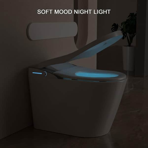 LORDEAR Luxury Elongated Smart LED Bidet Toilet with Automatic Flush and Dryer
