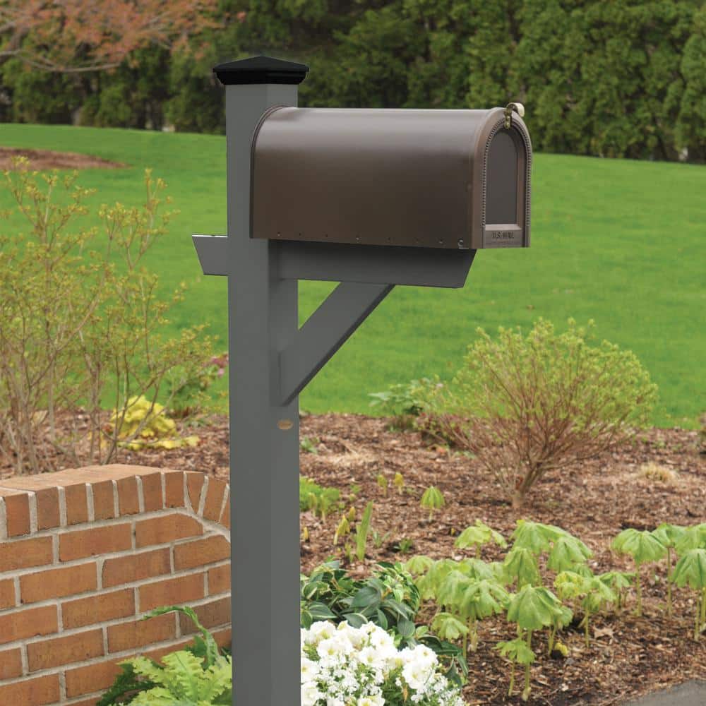 Hazleton Recycled Plastic Mailbox Post in Coastal Teak price history on PriceWatchPro