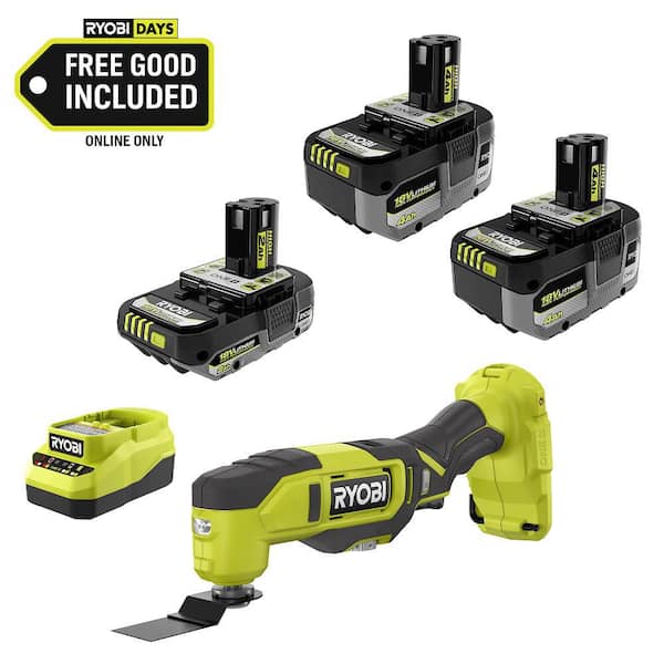 ONE+ 18V HIGH PERFORMANCE Kit w/ (2) 4.0 Ah Batteries, 2.0 Ah Battery, Charger, & FREE ONE+ Cordless Multi-Tool