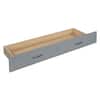 Harper & Bright Designs Gray Wood Frame Queen Size Murphy Bed Modern Rattan Decorative Surface with Large Drawer, USB Charging Port QMY374AAE-Q