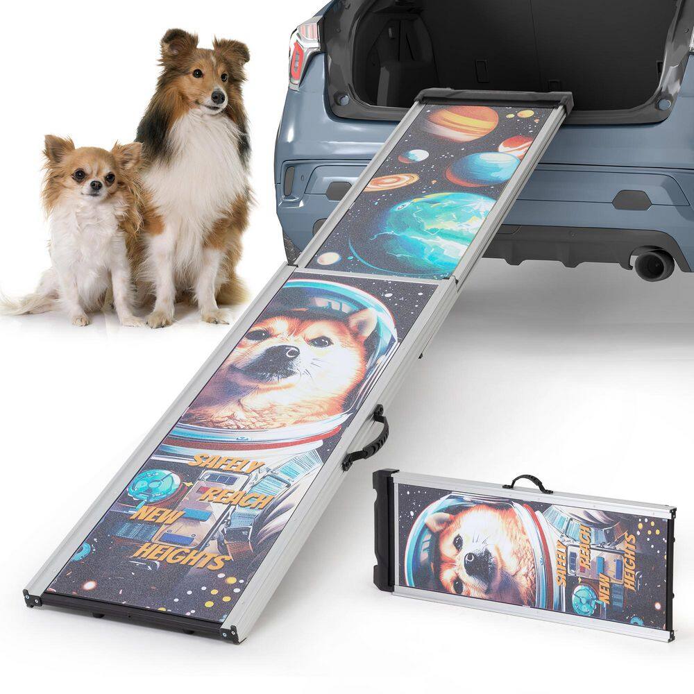Extra Long Aluminum Portable Dog Ramp for Cars SUV Truck, Folding Dog Ramp with Non-Slip Surface price history on PriceWatchPro