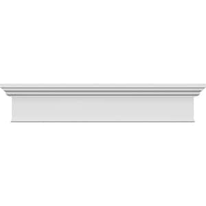 Traditional 1 in. x 24 in. x 7-1/4 in. Polyurethane Crosshead Moulding with Bottom Trim