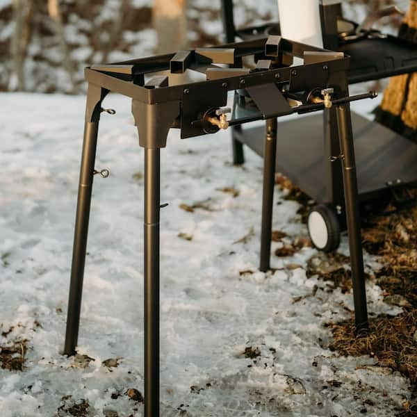 GASONE 2 Burner Camping Grill with Carry Bag Removable Legs and