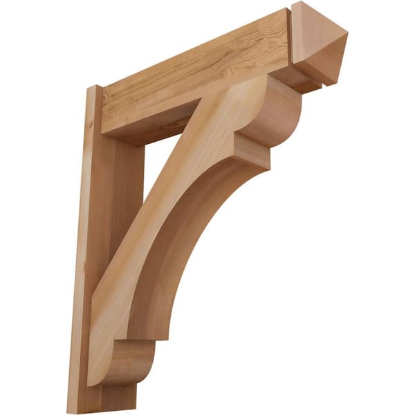 Ekena Millwork 8 in. x 34 in. x 30 in. Olympic Arts and Crafts Smooth Western Red Cedar Outlooker