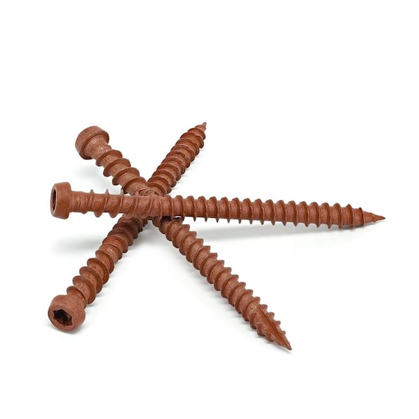 DECKMATE 10 x 3 in. Red Star Pan-Head Composite Deck Screws 5 lbs.-Box (310-Piece)