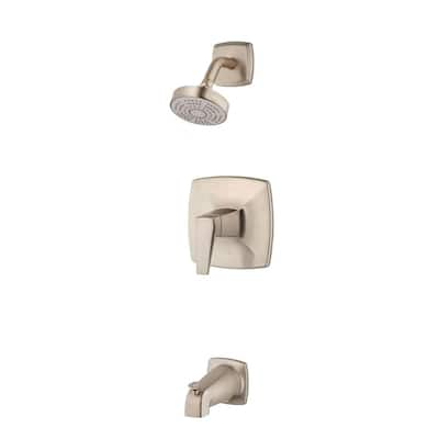 Arkitek 1-Spray 1-Handle Tub and Shower Trim Kit Brushed Nickel (Valve Not Included)