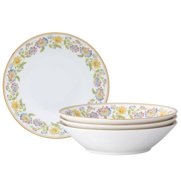 Tusker Garden 12 fl. oz. 7.5 in. (Multi) Porcelain Soup Bowls, Set of 4