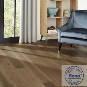 Crown Hickory 1/2 in. T x 7.5 in. W Water Resistant Wire Brushed Engineered Hardwood Flooring (31.09 sqft/case)