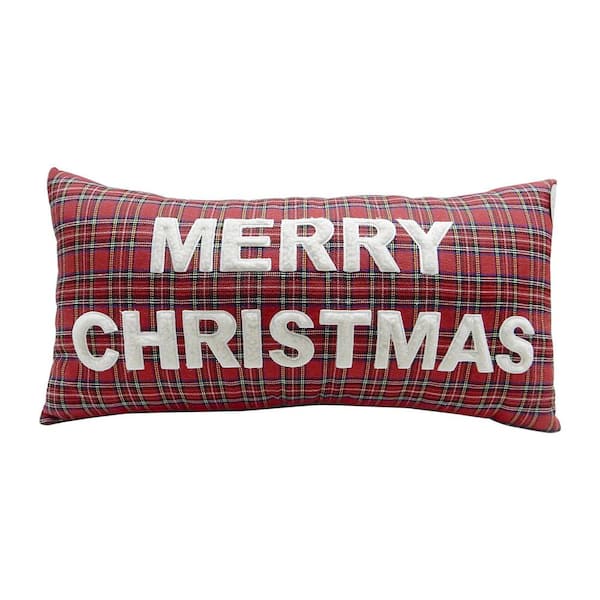 C&F Home Plaid Christmas Tree Applique Throw Pillow