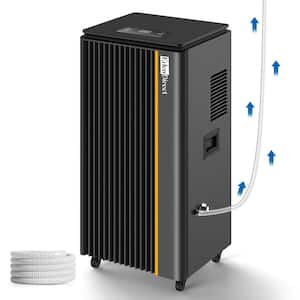296 pt. 8,500 sq.ft. Commercial Dehumidifier in Black with Pump Drain Hose, Dehumidifier for Laboratory, Large Air Inlet