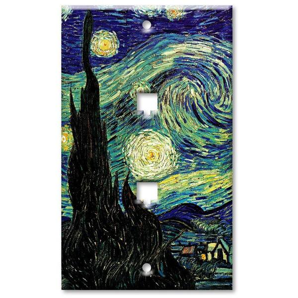 Art Plates Van Gogh Starry Night 2 Phone Jack Wall Plate