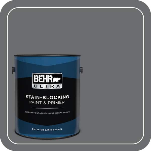 BEHR ULTRA 1 gal. #770F-5 Dark Ash Satin Enamel Exterior Paint & Primer
