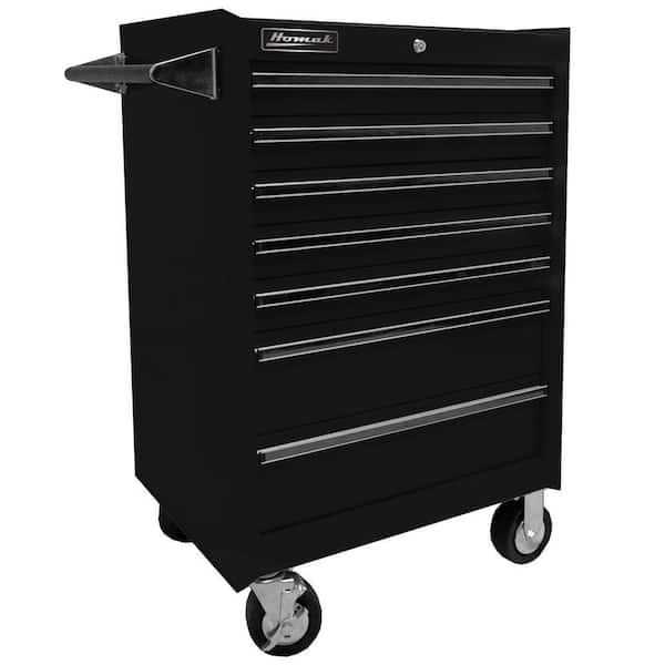 Homak Professional 27 in. 7-Drawer Roller Cabinet Tool Chest in Black