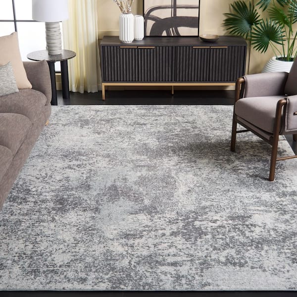 Tulum 10 ft. x 13 ft. Ivory/Gray Abstract Area Rug