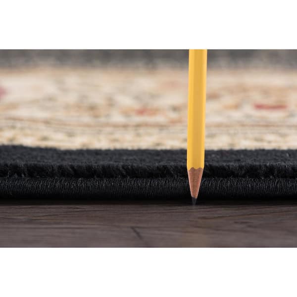 Sensation Oriental Black 11 ft. x 15 ft. Indoor Area Rug