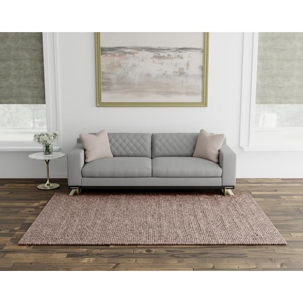 Cordelia Ivory/Beige 5 ft. x 8 ft. Ombre Cottage Hand Knotted Wool Area Rug