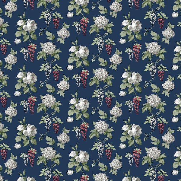 Norwall Mini Rose in Navy, Burgundy and Green