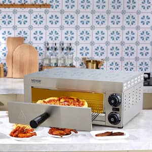Electric Countertop Pizza Oven 12 in. 1500-Watt Commercial Pizza Oven with Adjustable Temp, Outdoor Pizza Oven
