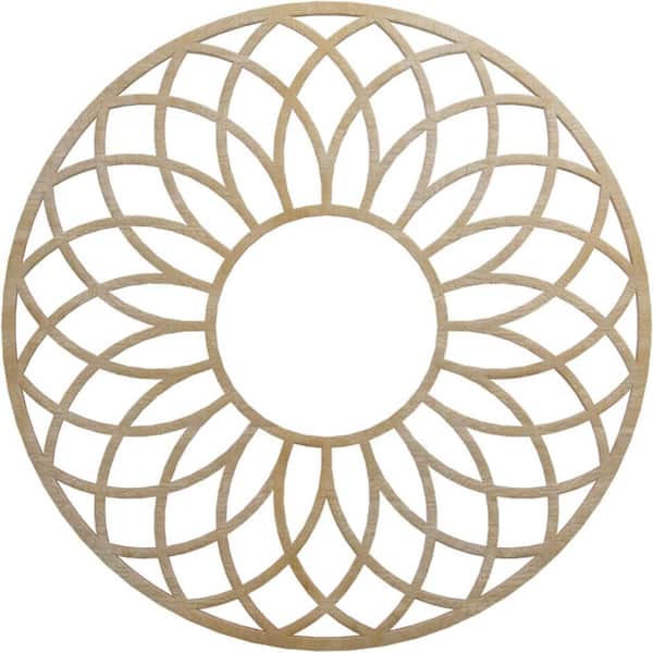 Ekena Millwork 24 in. x 15.375 in. x 0.25 in. Wood Medallion Moulding