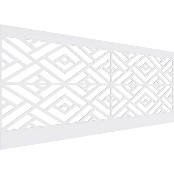 Ekena Millwork 40 in. H x 94-1/2 in. W 26.24 sq. ft. Killeen PVC Wainscot Paneling Kit