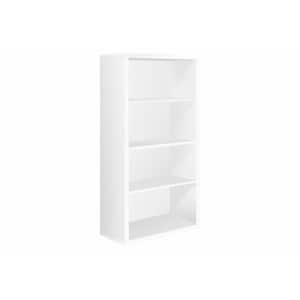 48 in. White with 4-Storage Shelves Composite Bookcase