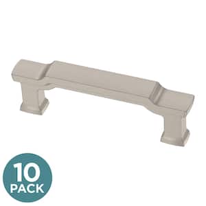 Scalloped Footing 3 in. (76 mm) Satin Nickel Drawer Pull (10-Pack)
