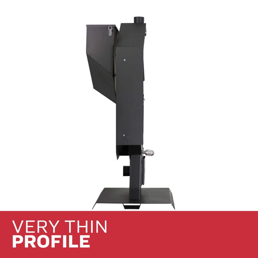 Wiseway Black Steel 2,000 Sq Ft Non-Electric Pellet Stove