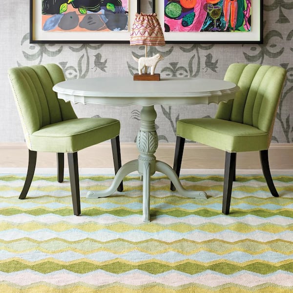 Safety Net Handwoven Green 6 ft. x 9 ft. Outdoor Area Rug