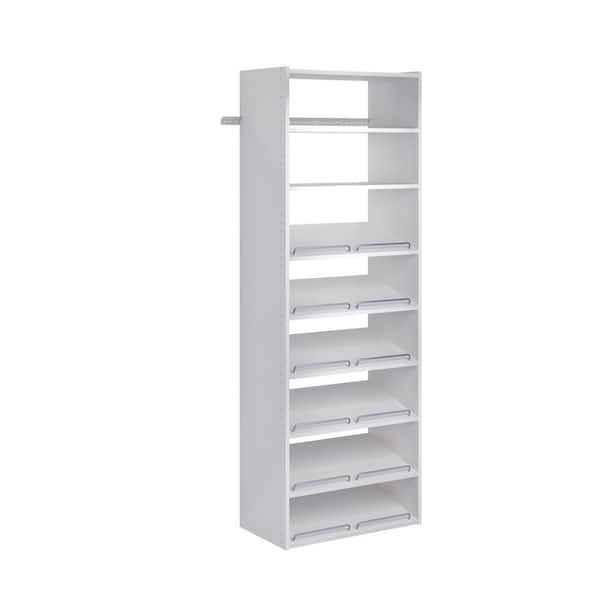 Closet Evolution WH28 Essential Shoe 25 in. W Classic White Wood Closet Tower Closet Evolution WH28 Essential Shoe 25 in. W Classic White Wood Closet Tower - 3