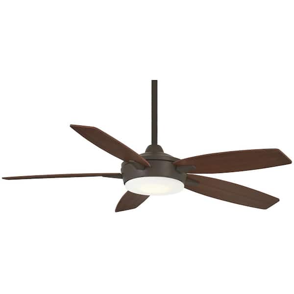 MINKA-AIRE Espace 52 in. Integrated LED Indoor Oil Rubbed Bronze Ceiling Fan with Light with Remote Control