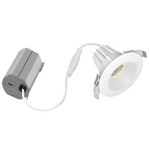 DISK 2 in. Anti-Glare Integrated LED Recessed Light Trim New Construction or Remodel Dimmable Damp  640 Lumens 3000K