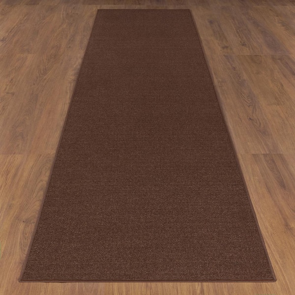 Ottomanson Ottohome Non-Slip Rubberback Bordered 3x10 Indoor Runner Rug, 2'7 inch x 9'10 inch, Light Gray