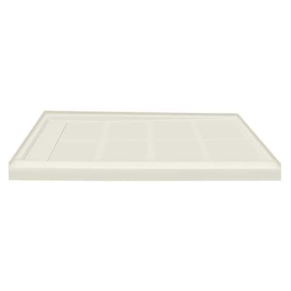 Linear 36 in. L x 60 in. W Single Threshold Alcove Shower Pan Base with Left Drain in Cameo