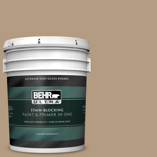 BEHR ULTRA 5 gal. #UL170-3 Mission Hills Semi-Gloss Enamel Exterior Paint and Primer in One