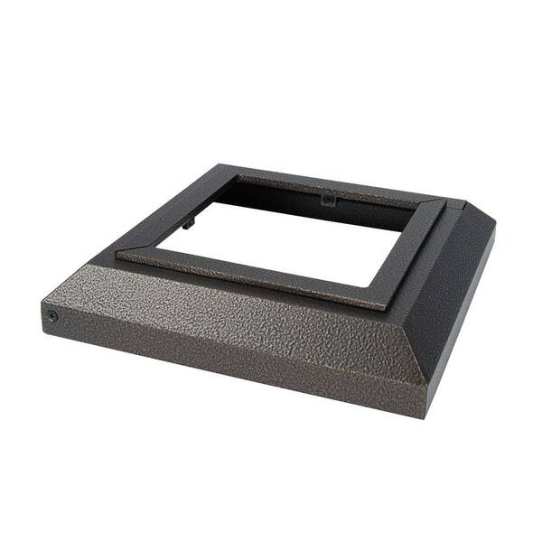 Fortress Accents 5 in. x 5 in. Antique Bronze Aluminum Deck Post Base Cover