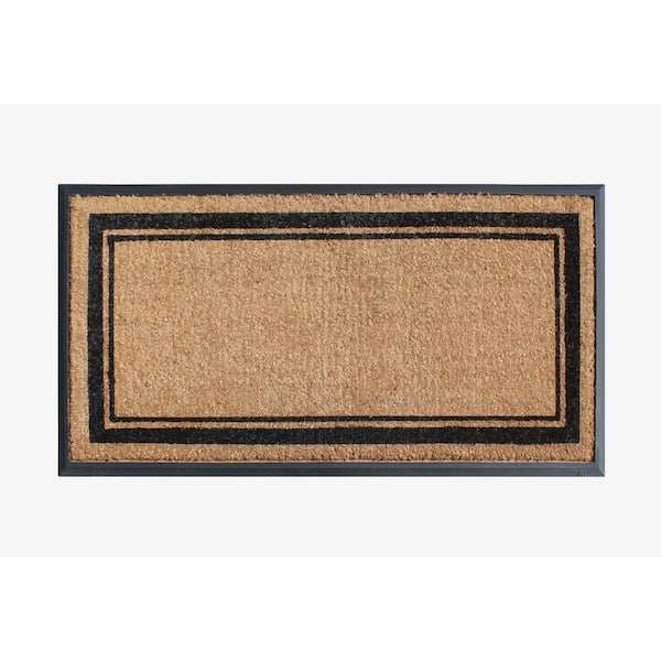 A1 Home Collections A1HC Border Black/Beige 24 in x 48 in Rubber & Coir  Non-Slip Backing Thin Profile Outdoor Durable Doormat A1HOME200182 - The  Home Depot