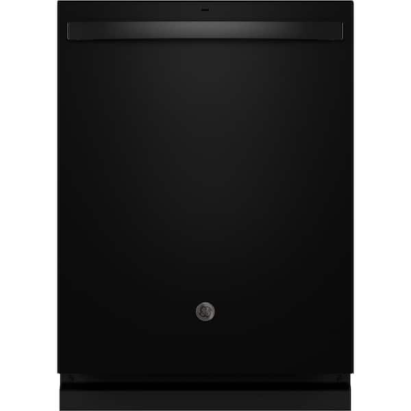 GE 24 in. Black Slate Top Control Built-In Tall Tub Dishwasher with 3rd Rack, Bottle Jets, 45 dBA