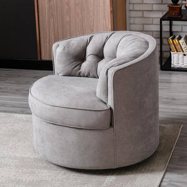 swivel round barrel chair