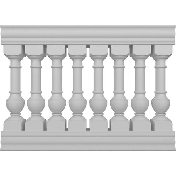 Ekena Millwork Fiberthane York Balustrade 48 in. L x 38 in. H Fiberglass Railing Kit