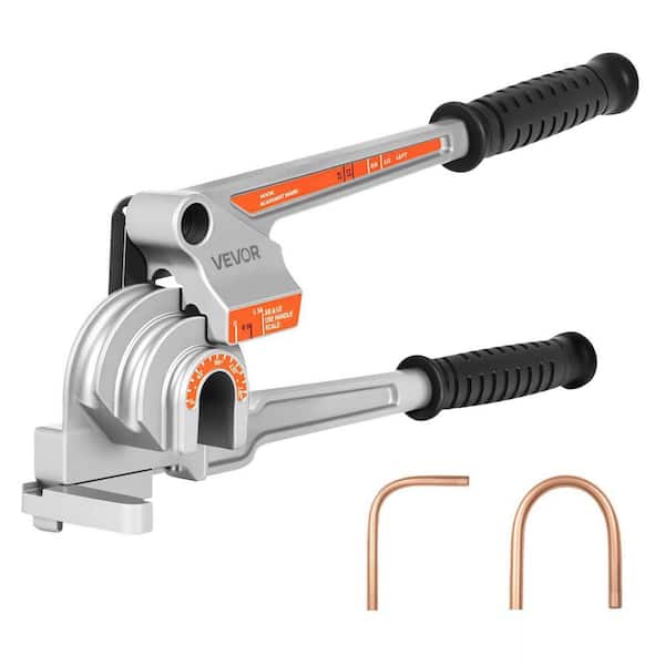3 in 1 Pipe Bender 1/4 in. to 1/2 in. Manual Level Tube Bender 0 to 180 degrees Aluminum for HVAC AC Refrigerator Repair